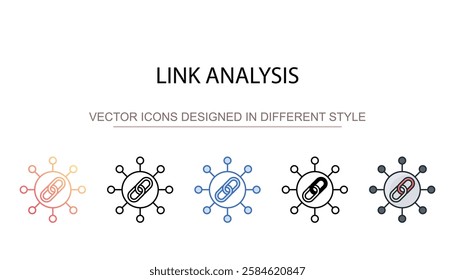 Link Analysis icon design with white background stock illustration