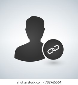 link attach user avatar icon