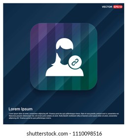 link attach user icon . - Free vector icon
