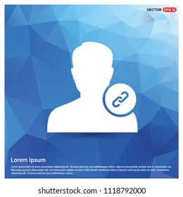 link attach user icon . - Free vector icon