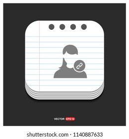 link attach user icon . - Free vector icon