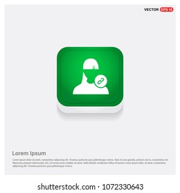 link attach user icon .Green Web Button