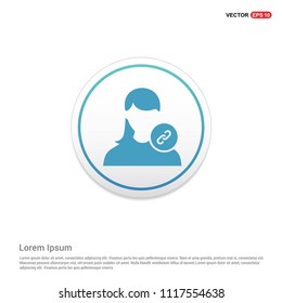 link attach user icon . Hexa White Background icon template - Free vector icon