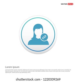 link attach user icon . Hexa White Background icon template - Free vector icon