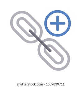  link attach vector color line icon