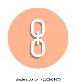 Link badge icon. Simple glyph, flat vector of web icons for ui and ux, website or mobile application
