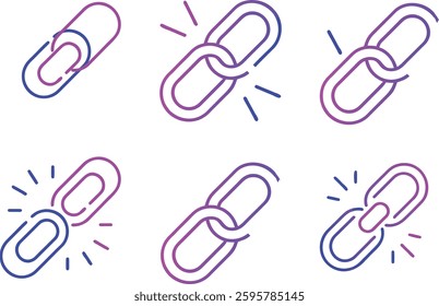 LINK BAR ICON SET. ICON SET LINK.