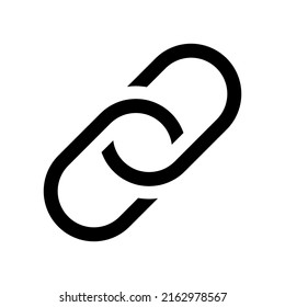 Icono de enlace negro. Diseño web. Señal del vector. Elementos vectoriales de interfaz de usuario. 