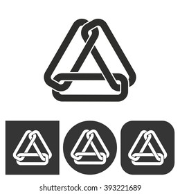 Link    -  black and white icons. Vector illustration. 
