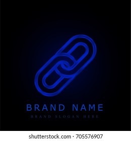 Link blue chromium metallic logo
