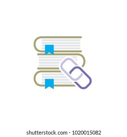 Link Book Logo Icon Design