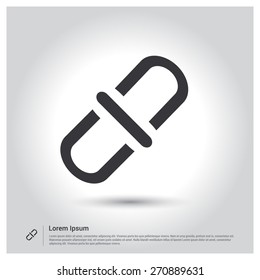 Link break icon. Broken connection Icon, Vector illustration for web, site, mobile application. Simple flat metro design style. Outline Icon. Flat design style