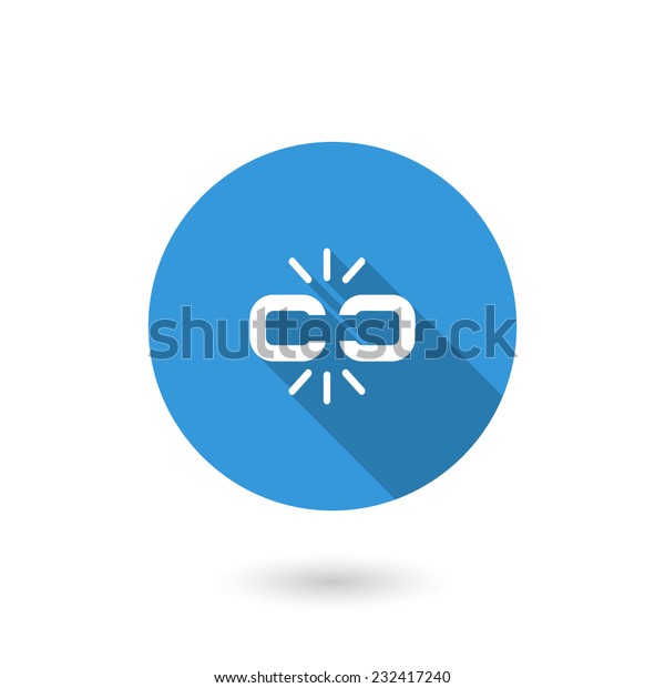 Link Break Icon Broken Connection Flat Stock Vector (Royalty Free