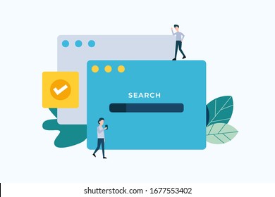 Link building. backlink. SEO concept illustration concept for web landing page template, banner, and presentation