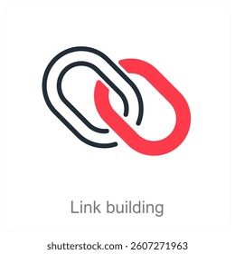Link Building and connections icon concept