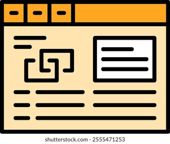 Link building Filled Style Icon Design