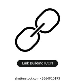 Icono de construcción de Enlaces con concepto de conexión de cadena