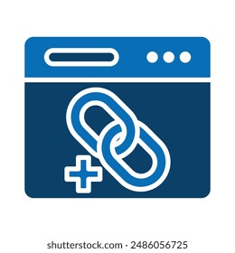 Link Building icon line vector illustration