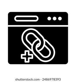 Link Building icon line vector illustration