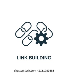 Link Building icon. Monochrome simple Web Development icon for templates, web design and infographics