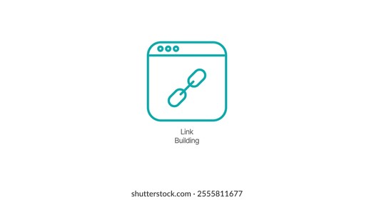 Link Building Icon – SEO and Digital Marketing Strategy Design