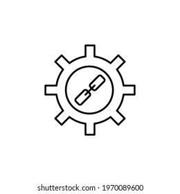 link building icon vector illustration. isolated on white background. modern line icon