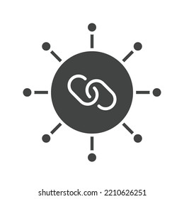 Link Building Symbol Vektorbild. Kann auch für die Suchmaschinenoptimierung verwendet werden. Geeignet für mobile Apps, Web-Apps und Printmedien.