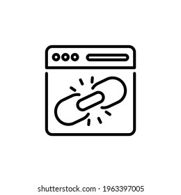 Link Building icon in vector. Logotype
