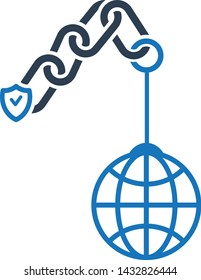 Link Building Icon. Web Link creative icon. Chain link icon. Web protection icon. 