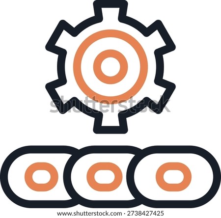 Link Building Line Due Icon Design