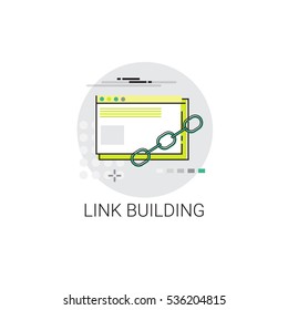 Link Building Seo Keywordsuche Symbol Vektorgrafik