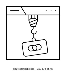 link building seo line icon vector. link building seo sign. isolated contour symbol black illustration