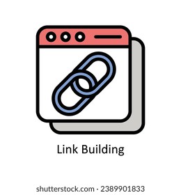 Link Building vector filled outline Icon Design illustration. Business And Management Symbol on White background EPS 10 File
