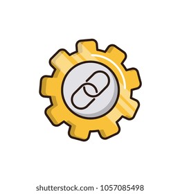 Link building vector icon