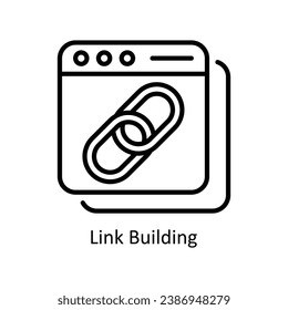 Link Building vector outline Icon Design illustration. Business And Management Symbol on White background EPS 10 File