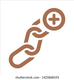 Link building vector symbol on the website