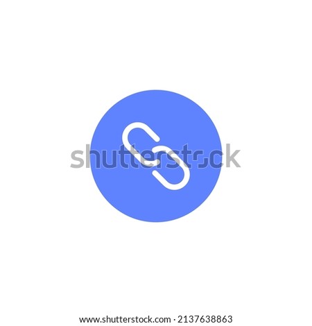 Link Button, Chain Icon Vector in Flat Style