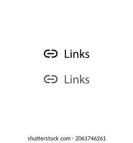 Link Button Icon Vector. Upload Links Symbol