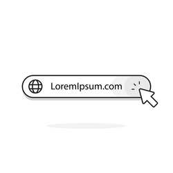 Link Button, Website Name, URL, Address, Navigation Bar Illustration Linear Icon Vector Eps10. Modern Graphic Element For Ui Design, Infographic