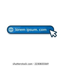 link button, website name, url, address, navigation bar flat design vector eps10