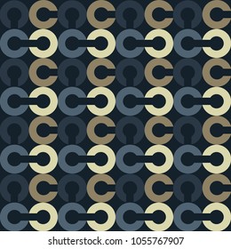 Link Chain Block Seamless Pattern. Suitable For Screen, Print And Other Media.