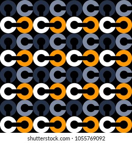 Link chain block seamless pattern. Suitable for screen, print and other media.