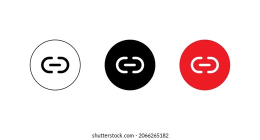Link, Chain Button Icon Vector in Flat Style