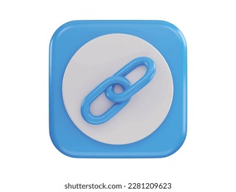 link chain icon 3d rendering vector illustration