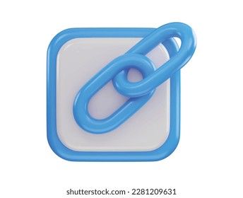 link chain icon 3d rendering vector illustration