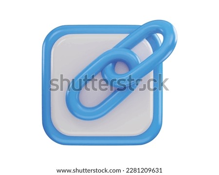 link chain icon 3d rendering vector illustration