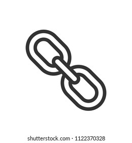 Link Chain Icon Black Line With Simple Concept, Editable Stroke, Ui-ux, Web, Website, Startup, Pixel Perfect, Editable Stroke.