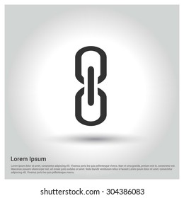 Link Chain icon. Circle concept web buttons. vector illustration. Flat design style