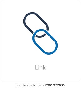 Link and chain icon concept