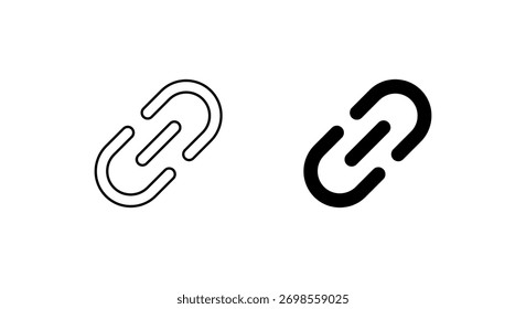 Ícone de cadeia de vínculos. Símbolo de conexão e hiperlink. Sinal de anexo ou URL